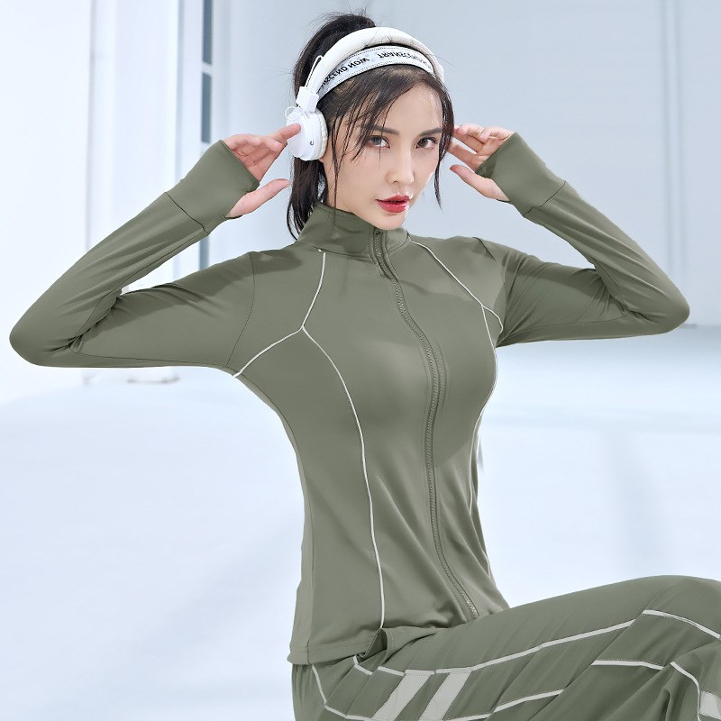 New Slim Fit Collar Workout Sport Coat Women professional Jogger Fitness Jacket with Thumb Holes Quick drying Zipper Yoga Tops, Green
New Slim Fit Collar Workout Sport Coat Women professional Jogger Fitness Jacket with Thumb Holes Quick drying Zipper Yoga Tops, Green