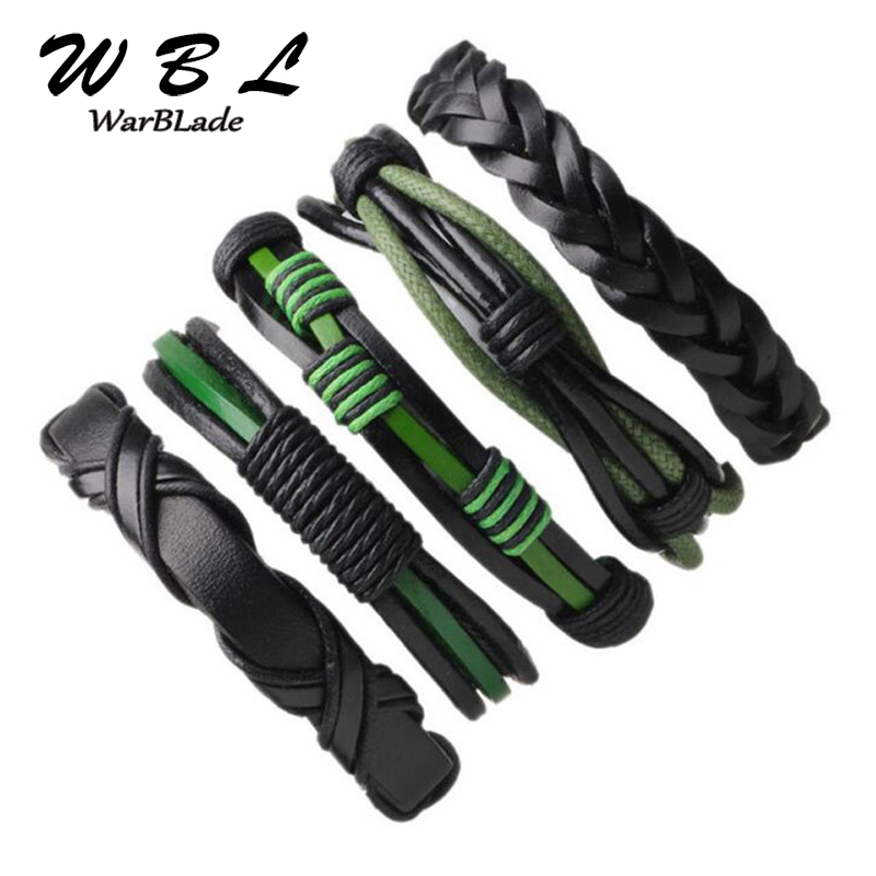 WBL 2020 New Fashion Men Bracelet Vintage Genuine Leather Braid Bracelets Bangles 4pcs/set For Women Punk Wristband Man Jewelry
WBL 2020 New Fashion Men Bracelet Vintage Genuine Leather Braid Bracelets Bangles 4pcs/set For Women Punk Wristband Man Jewelry