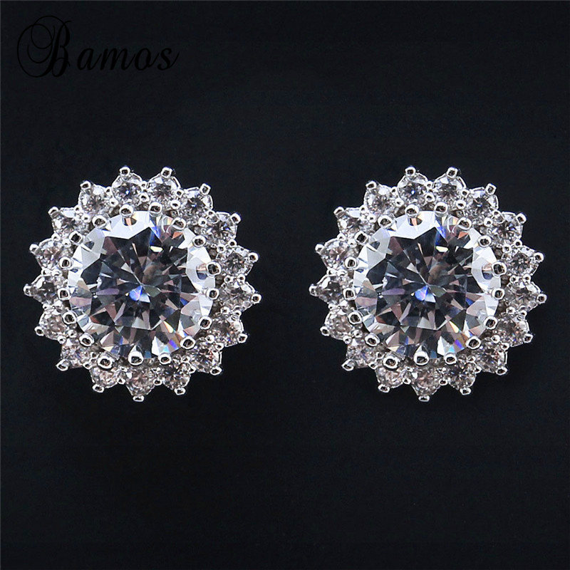 Bamos Shining White Zircon Round Flower Titanium Steel Stud Earrings for Women Vintage Stainless Steel Earrings Gift SMT1284
Bamos Shining White Zircon Round Flower Titanium Steel Stud Earrings for Women Vintage Stainless Steel Earrings Gift SMT1284