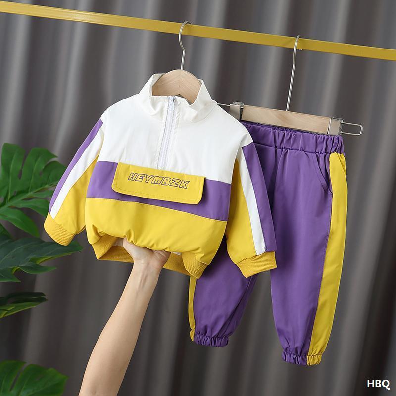 2020 Autumn Children Clothing Boys Girls Clothes Suit Baby Solid zipper Jacket Pants 2Pcs/sets fashion Toddler Kids Tracksuits LJ200916