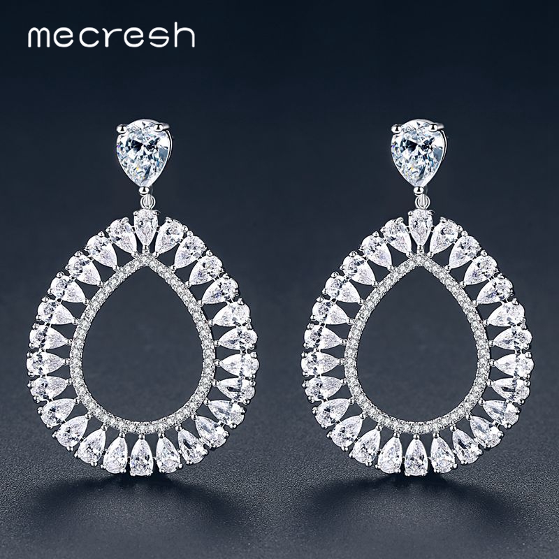 Mecresh 3 Colors Teardrop Cubic Zirconia Women Statement Dangle Earrings 2020 Wedding Engagement Party Bridal Jewelry MEH1050
Mecresh 3 Colors Teardrop Cubic Zirconia Women Statement Dangle Earrings 2020 Wedding Engagement Party Bridal Jewelry MEH1050
