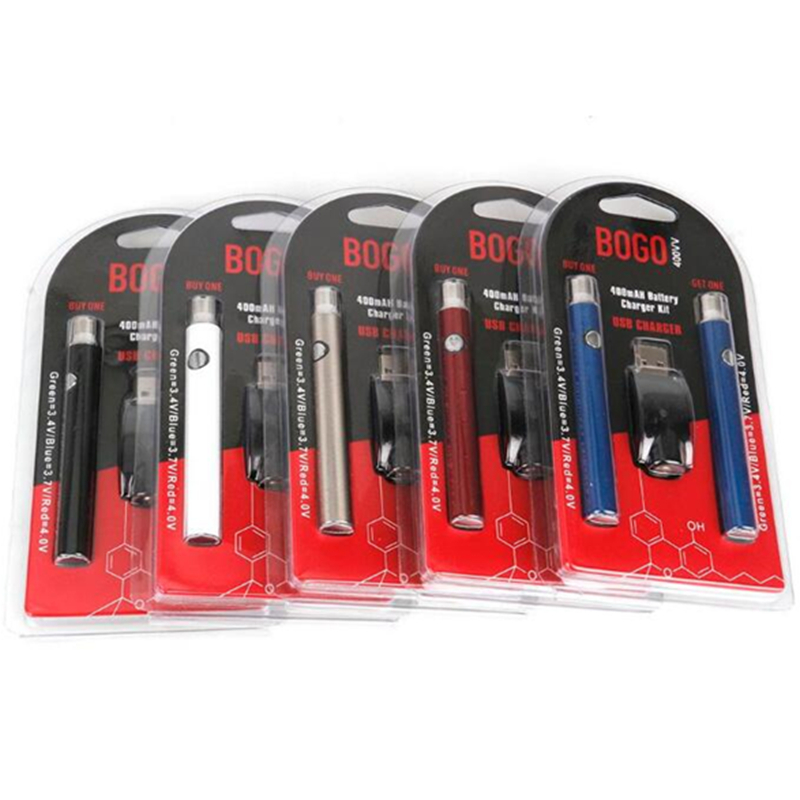 BOGO LO Preheat Battery Double Pen Charger Blister Pack Kit Variable Voltage VV 400mAh Battery For 510 Thread Thick Oil Cartridges
BOGO LO Preheat Battery Double Pen Charger Blister Pack Kit Variable Voltage VV 400mAh Battery For 510 Thread Thick Oil Cartridges