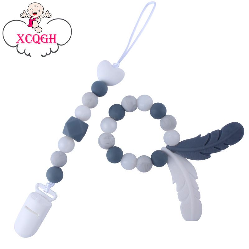 XCQGH DIY Baby Grade Silicone Molar Feather Bracelet Toy Nontoxic Beads Silicone Pacifier Chain
XCQGH DIY Baby Grade Silicone Molar Feather Bracelet Toy Nontoxic Beads Silicone Pacifier Chain