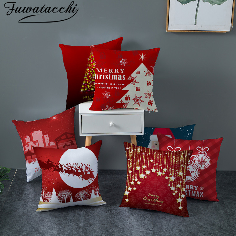 Fuwatacchi Red Printed Cushion Cover Christmas Gift Decorative Pillow Covers for Home Sofa Polyester Throw Pillowcases 45*45cm, Random pattern
Fuwatacchi Red Printed Cushion Cover Christmas Gift Decorative Pillow Covers for Home Sofa Polyester Throw Pillowcases 45*45cm, Random pattern