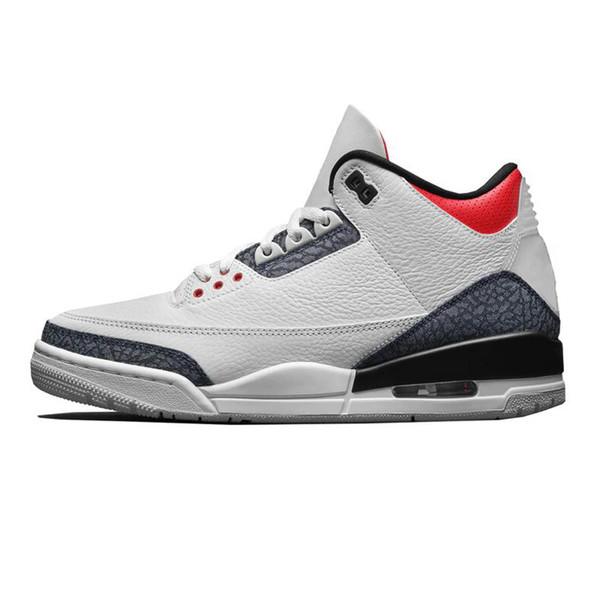 Newest 3 3s Men Basketball Shoes Black Cat Mocha Sport Blue wolf Cool Grey Varsity Royal Pure Money mens trianers Sports Sneaker 7-13