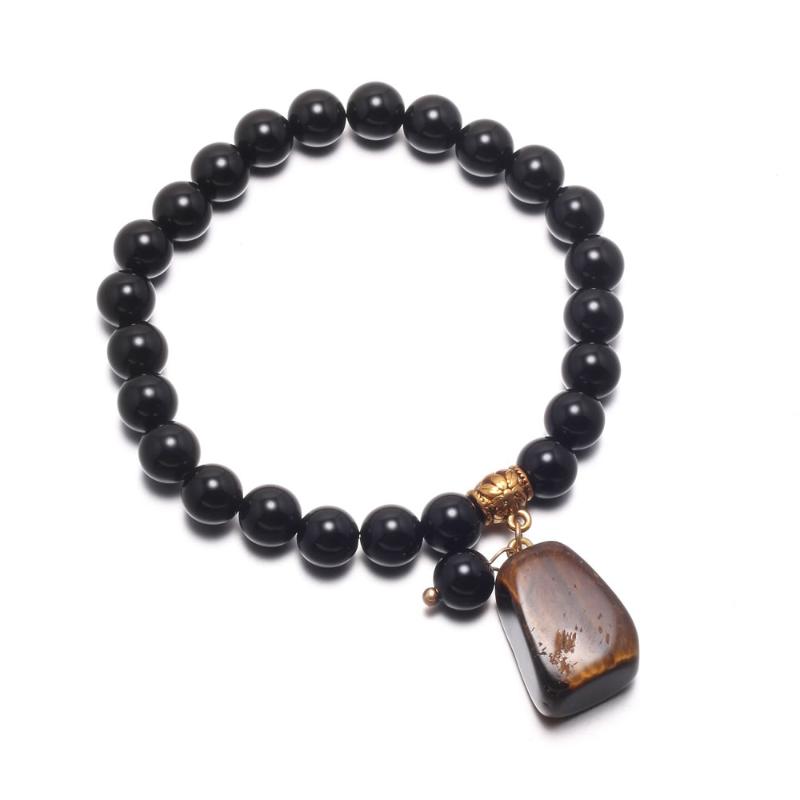 2020 New Natural Stone Beads Bracelets Semi-tone Pendant Jewelry For Women Obsidian Bracelets Birthday Gift 18.5cm
2020 New Natural Stone Beads Bracelets Semi-tone Pendant Jewelry For Women Obsidian Bracelets Birthday Gift 18.5cm
