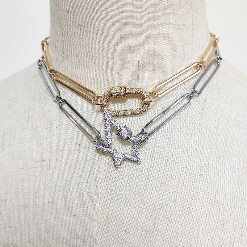 Chokers Women Fashion Pentagram Pendant Choker Punk Rectangle Thick Chain Handmade Summer Trend Clothes Accessories Daily Wild Man Gifts
Chokers Women Fashion Pentagram Pendant Choker Punk Rectangle Thick Chain Handmade Summer Trend Clothes Accessories Daily Wild Man Gifts