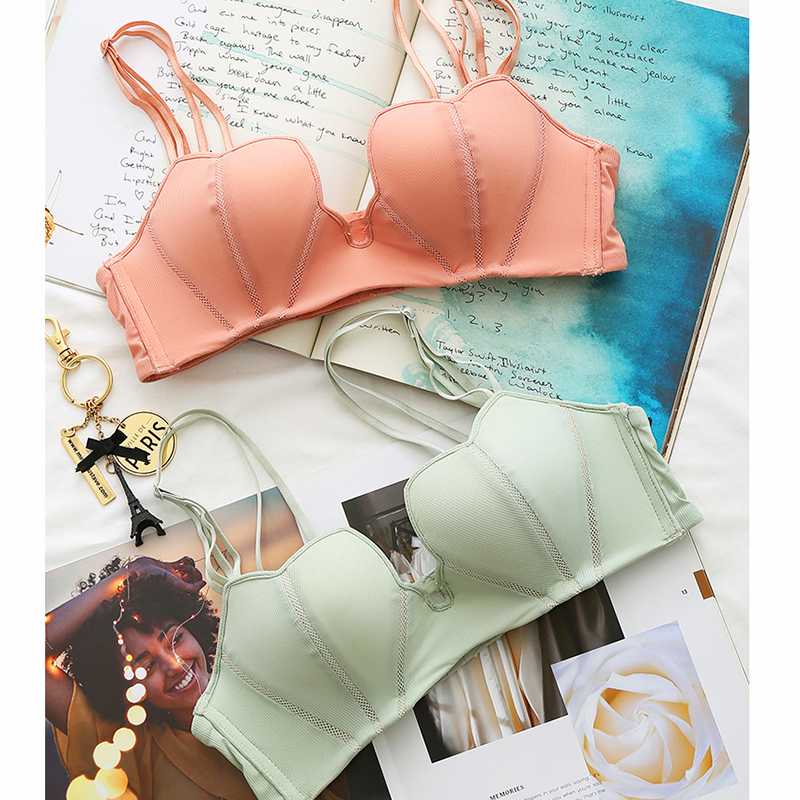 2020 new shell cup sexy young ladies fashion intimates one-piece seamless push up thicken underwear bra and panty lingerie sets, Black
2020 new shell cup sexy young ladies fashion intimates one-piece seamless push up thicken underwear bra and panty lingerie sets, Black