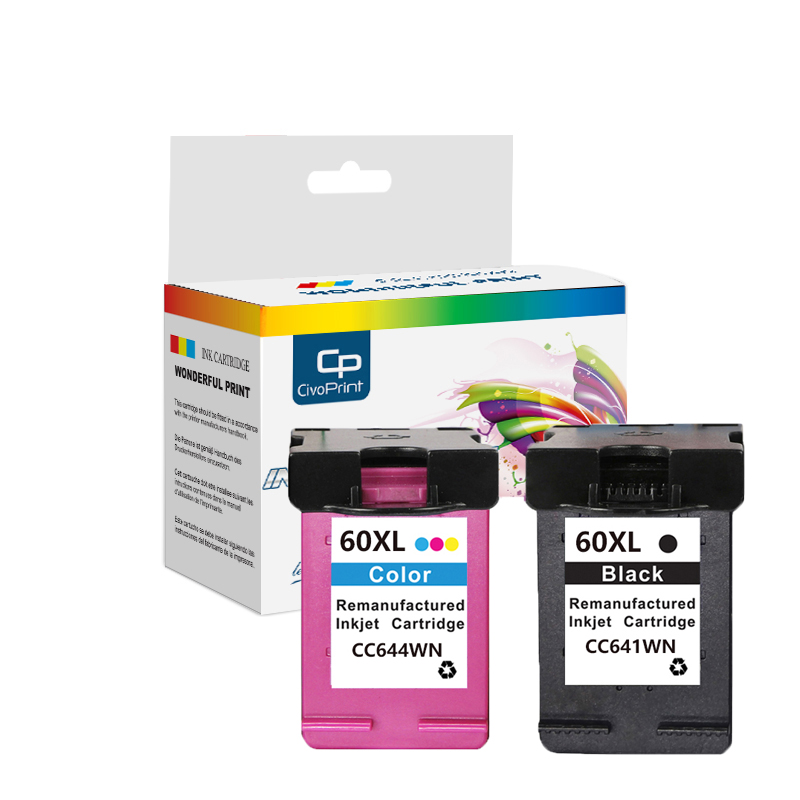Civoprint Ink cartridge 60XL Compatible for 60 xl 60 F2480 F2420 F4480 F4580 F4280 D2660 D2530 D2560 PhotoSmart C4680
Civoprint Ink cartridge 60XL Compatible for 60 xl 60 F2480 F2420 F4480 F4580 F4280 D2660 D2530 D2560 PhotoSmart C4680