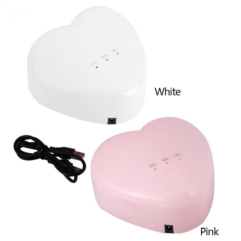 16W Mini Heart-shaped UVLED USB Cable Gel Lamp Nail Dryer Curing for Nail Polish Art Tools Manicure pedicure Dryer Machine Tools, White
16W Mini Heart-shaped UVLED USB Cable Gel Lamp Nail Dryer Curing for Nail Polish Art Tools Manicure pedicure Dryer Machine Tools, White