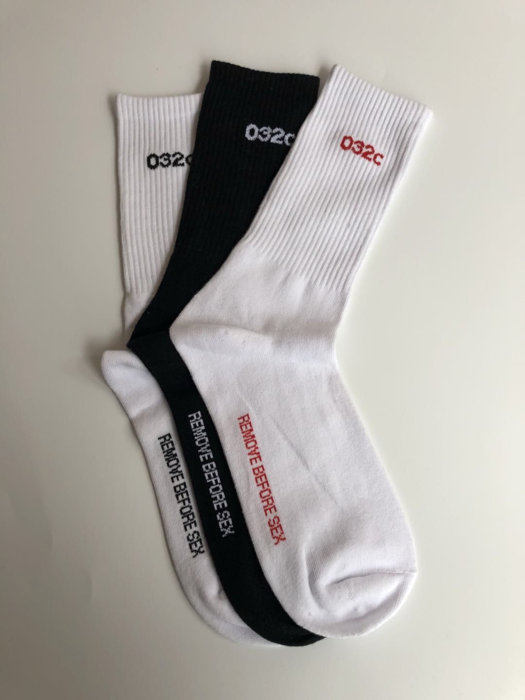 032C REMOVE BEFORE SEX men women socks letter jacquard cotton spring summer autumn socks hight quality