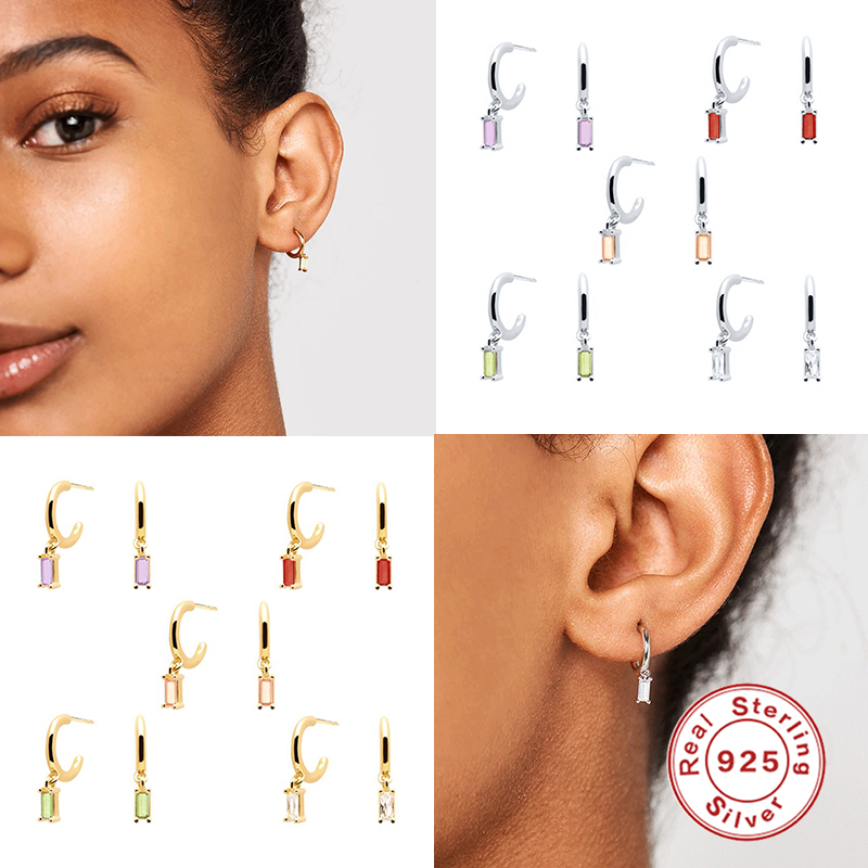 BOAKO Fine Jewelry 925 Sterling Silver Water Drop Huggies Woman Earring For Anniversary Luxury Colorful Zircon Hoop Earrings
BOAKO Fine Jewelry 925 Sterling Silver Water Drop Huggies Woman Earring For Anniversary Luxury Colorful Zircon Hoop Earrings