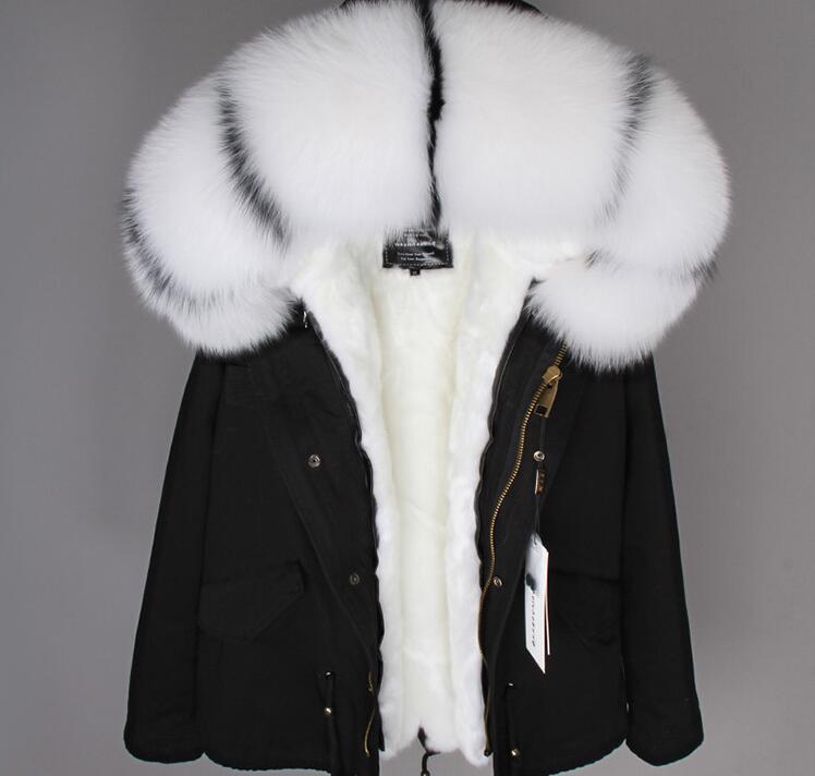 New arrival Lavish white black fox fur trim Maomaokong brand white rabbit fur lining mini black women parka snow jacket, Choose the model
New arrival Lavish white black fox fur trim Maomaokong brand white rabbit fur lining mini black women parka snow jacket, Choose the model