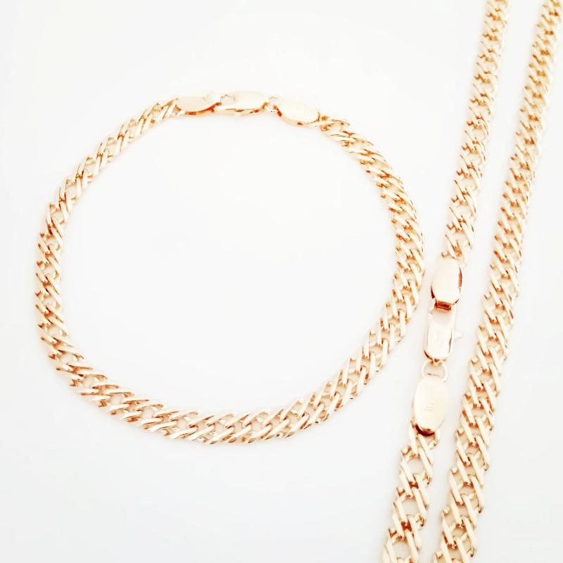 Women Bracelet Jewelry Set Romantic Link Chain Bracelet/Necklace Jewelry Sets 585 Rose Gold Color Party, As pic
Women Bracelet Jewelry Set Romantic Link Chain Bracelet/Necklace Jewelry Sets 585 Rose Gold Color Party, As pic