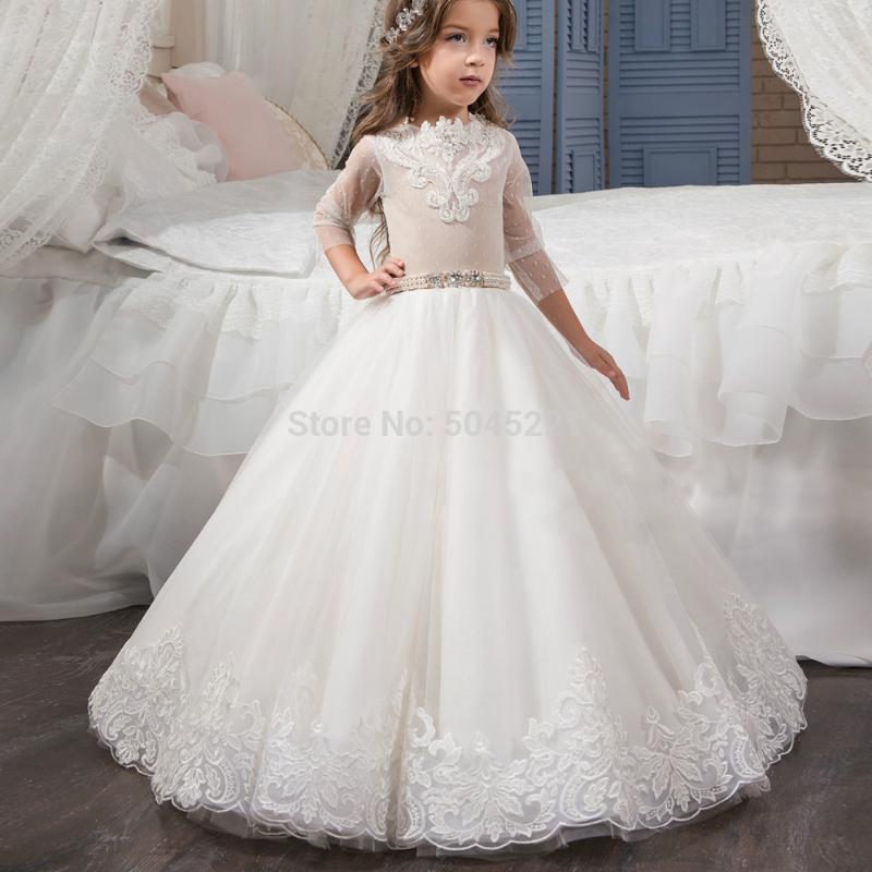 Lace Flower Girl Dresses High Quality Tulle Flowers Appliques Ball Gowns Elegant Girls First Communion Dresses Pageant Gown, Custom color
Lace Flower Girl Dresses High Quality Tulle Flowers Appliques Ball Gowns Elegant Girls First Communion Dresses Pageant Gown, Custom color