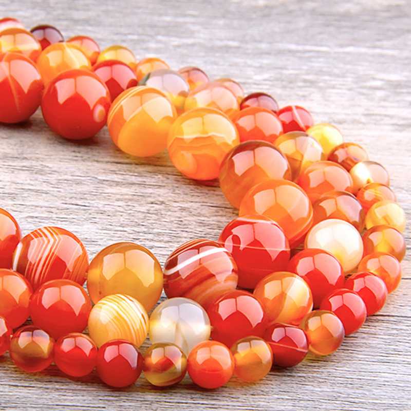 Natural orange agates Stone Beads Smooth Striped Agates Round stone loose spacer beads For Jewelry Making Diy Bracelets handmade
Natural orange agates Stone Beads Smooth Striped Agates Round stone loose spacer beads For Jewelry Making Diy Bracelets handmade