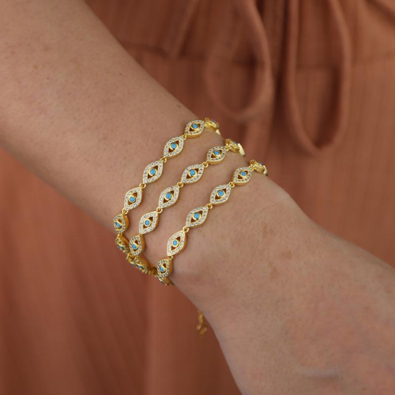 Mother's Day Bracelets for Women Girls Gold color Cubic Zirconia Evil Eye Tennis Bracelets
Mother's Day Bracelets for Women Girls Gold color Cubic Zirconia Evil Eye Tennis Bracelets
