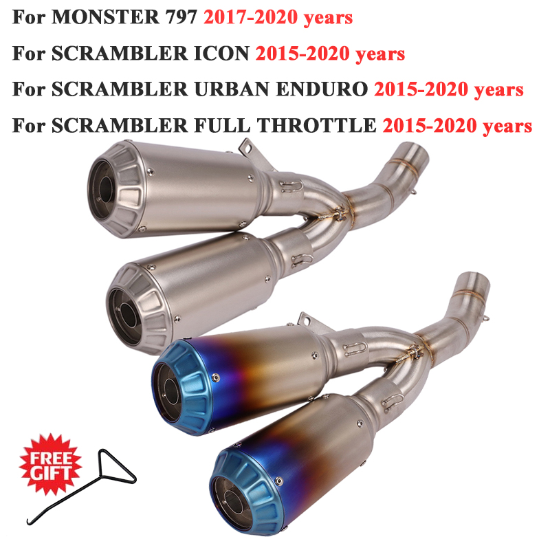 Slip On For 800 797 Motorcycle Exhaust Escape Modified Middle Tube Link Pipe Double Muffler DB Killer
Slip On For 800 797 Motorcycle Exhaust Escape Modified Middle Tube Link Pipe Double Muffler DB Killer