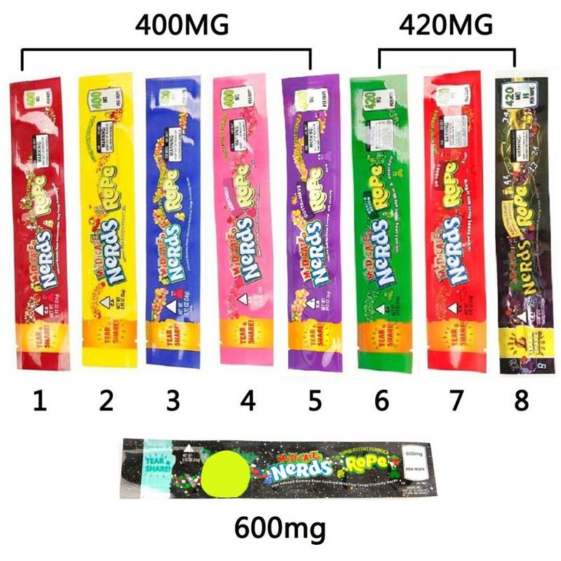 Nerds Rope Mylar Bag 9 Colors 400mg 420mg 600mg Self Seal Pouch for Dry Herb Tobacco Flower Retail
Nerds Rope Mylar Bag 9 Colors 400mg 420mg 600mg Self Seal Pouch for Dry Herb Tobacco Flower Retail