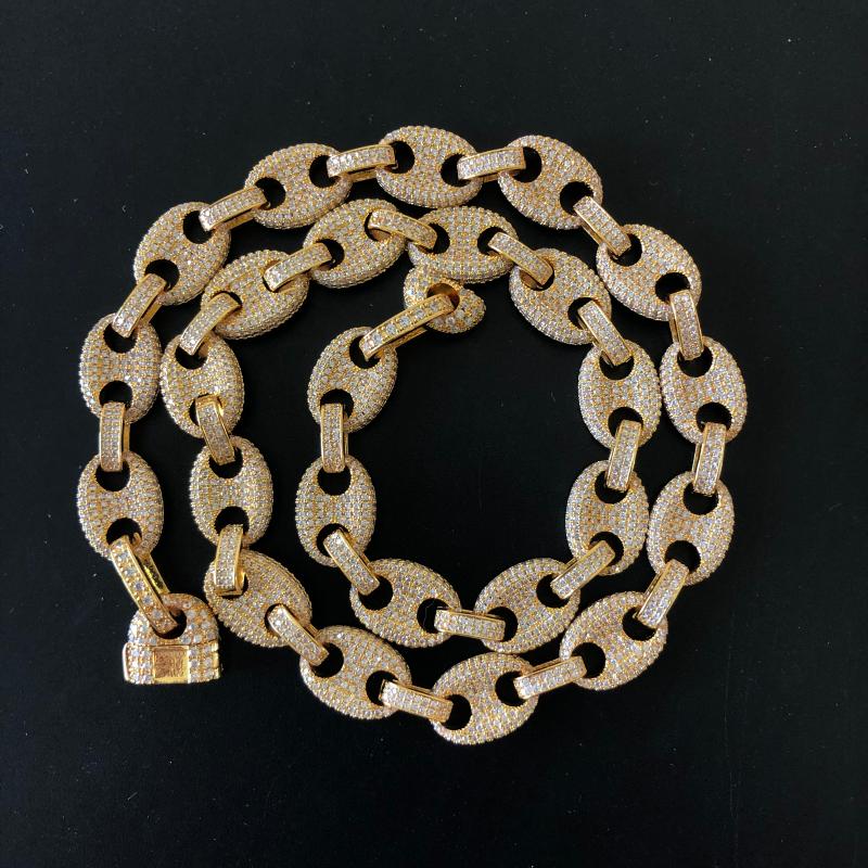 12MM 14mm Zircon Cuban Link Necklace