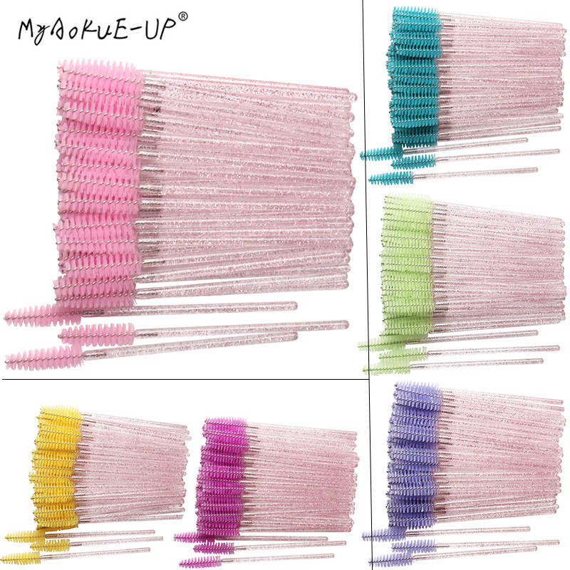 NEW 200/500 pcs Disposable Nylon Mascara Wand Applicator Crystal Handle Eyelash Brush For Eyelash Extension Makeup Tools
NEW 200/500 pcs Disposable Nylon Mascara Wand Applicator Crystal Handle Eyelash Brush For Eyelash Extension Makeup Tools