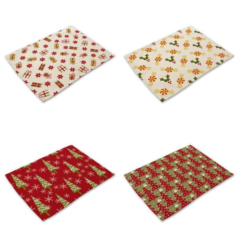 40*30cm Christmas Series Placemat Flax Table Mat Anti-scalding Pad DIY Kitchen Decoration Xmas Home Textile
40*30cm Christmas Series Placemat Flax Table Mat Anti-scalding Pad DIY Kitchen Decoration Xmas Home Textile