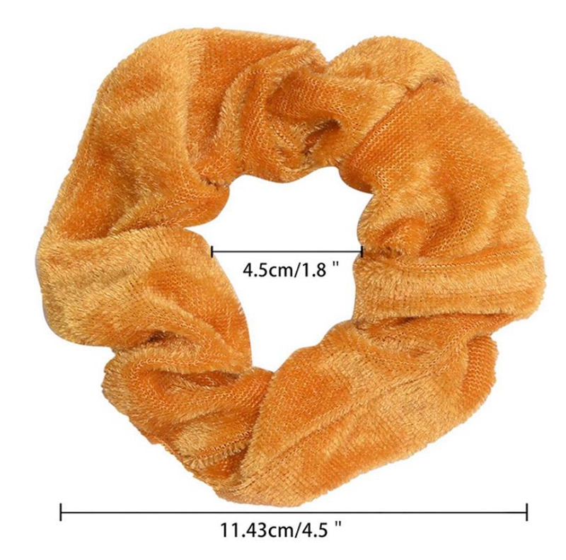 Hair Scrunchies Velvet Women Hairbands Elastic Hair Ties Ropes Solid Ponytail Holder Girls Hair Accessories 60pcs 1 lot DW5972
