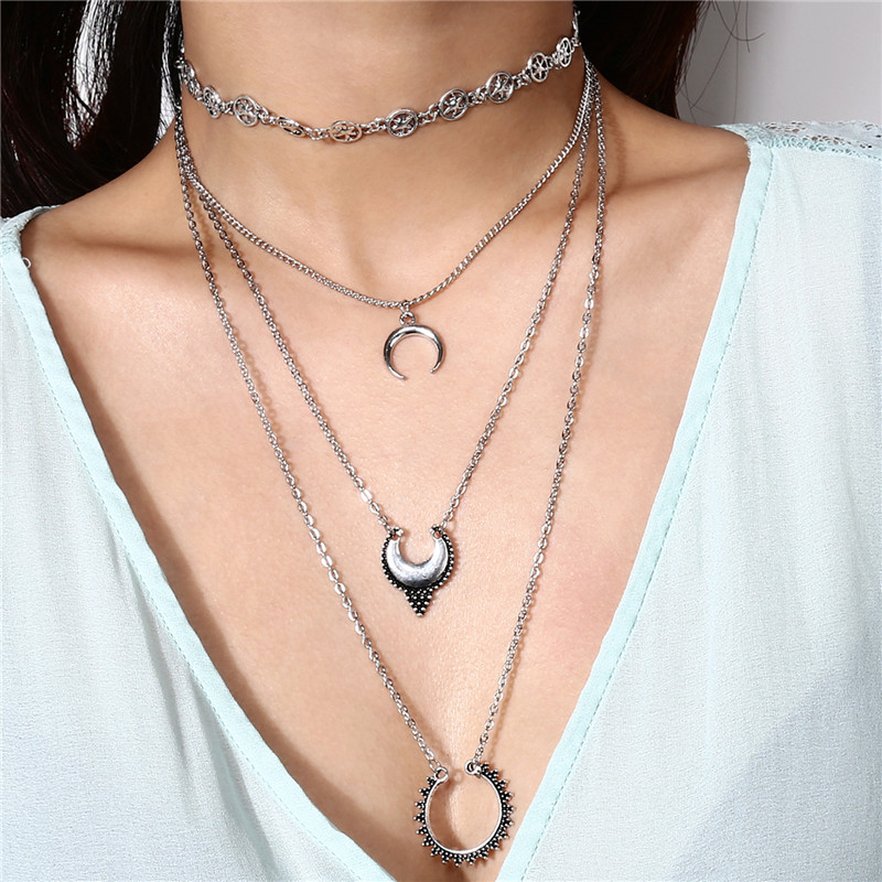Luokey Vintage Exaggerated Multilayer Bohemian Necklace For Women Classic Ethnic Horn Choker Necklace Charming Bijoux Femme 2020
Luokey Vintage Exaggerated Multilayer Bohemian Necklace For Women Classic Ethnic Horn Choker Necklace Charming Bijoux Femme 2020