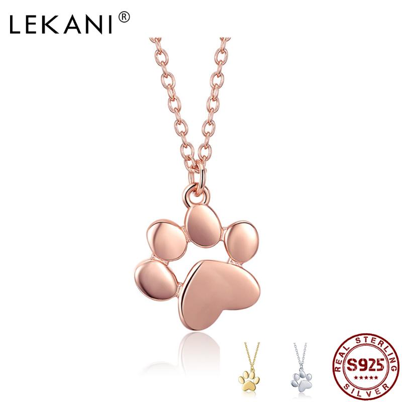 LEKANI 100% Genuine 925 Sterling Silver Necklace Cute Animal Dog And Cat Footprints Pendants Necklaces Unisex Fine Jewelry
LEKANI 100% Genuine 925 Sterling Silver Necklace Cute Animal Dog And Cat Footprints Pendants Necklaces Unisex Fine Jewelry