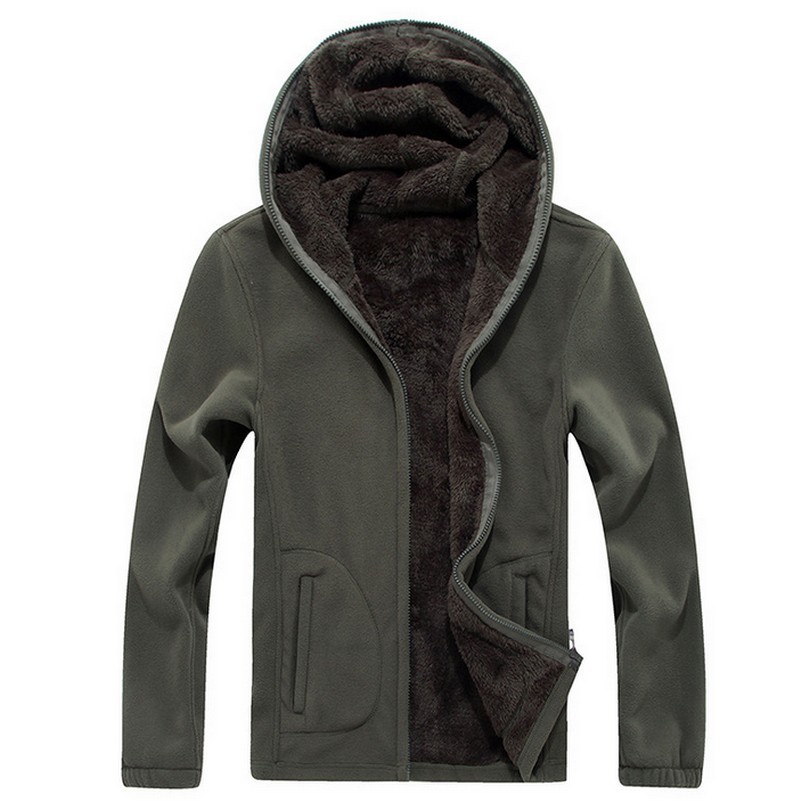 Men's Winter Warm Jackets Thermal windbreaker Sportswear Zip Thick Fleece Hoodies Sweatshirts Male Hooded Coats Men 6XL 7XL 8XL T200914
