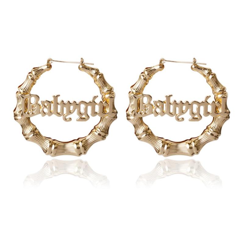 New 7cm metal Bamboo Earrings Name Earrings Bamboo Style Custom With Statement Words letter Numbers
New 7cm metal Bamboo Earrings Name Earrings Bamboo Style Custom With Statement Words letter Numbers