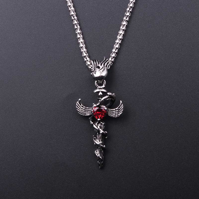 Cool Men Boys Ancient Flying Dragon Pendant Necklace a dragon wrapped around the sword Maxi Punk Vintage Rock Jewelry
Cool Men Boys Ancient Flying Dragon Pendant Necklace a dragon wrapped around the sword Maxi Punk Vintage Rock Jewelry