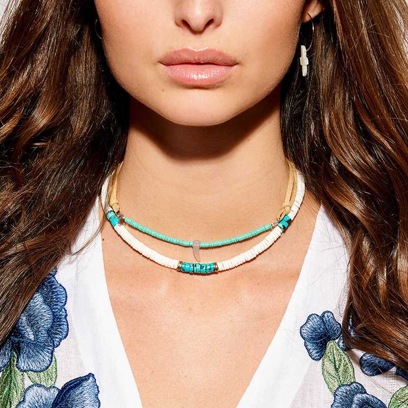 New Polymer Clay Choker Necklace For Women Summer Handmade Boho Beach Necklace Femme Jewelry, Golden;silver
New Polymer Clay Choker Necklace For Women Summer Handmade Boho Beach Necklace Femme Jewelry, Golden;silver