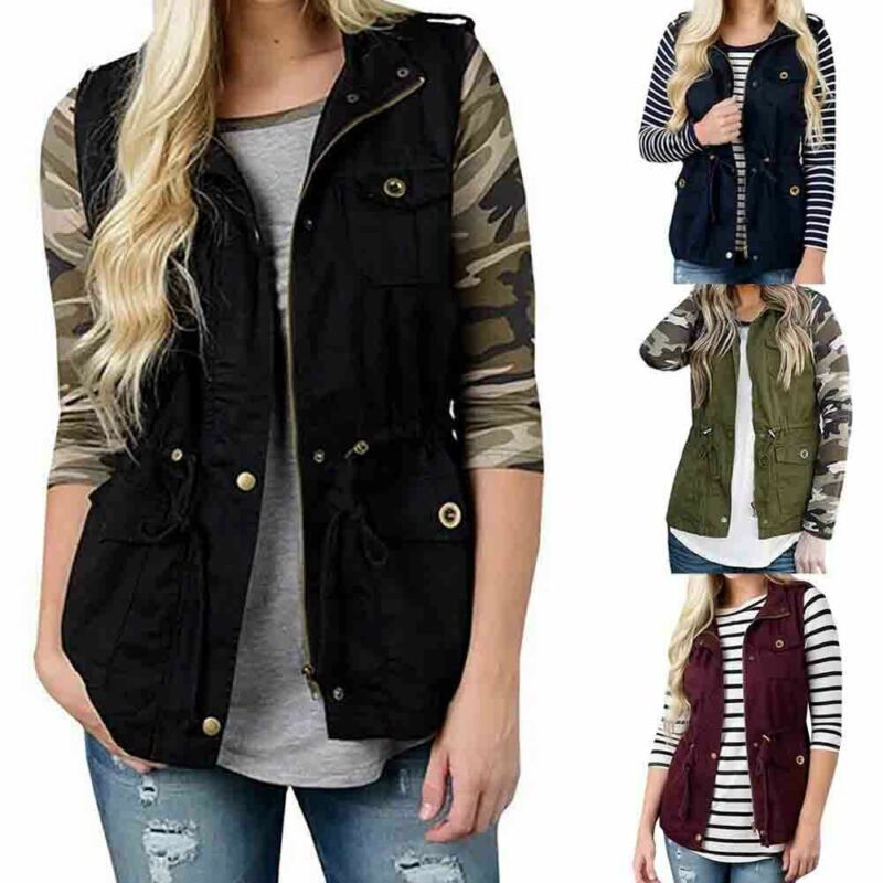 Ladies Women' Sleeveless Zip Pocket Long Waistcoat Blazer Jacket Coat Top Outwear, Blue
Ladies Women' Sleeveless Zip Pocket Long Waistcoat Blazer Jacket Coat Top Outwear, Blue