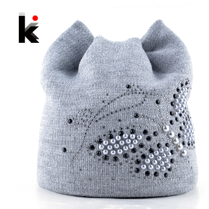 Winter Cat Beanie Hat Ladies Knit Hats For Women Beanies Caps Pearls Butterfly Diamond Beanie Touca Knitted Cap With Ear Flaps, Pink
Winter Cat Beanie Hat Ladies Knit Hats For Women Beanies Caps Pearls Butterfly Diamond Beanie Touca Knitted Cap With Ear Flaps, Pink