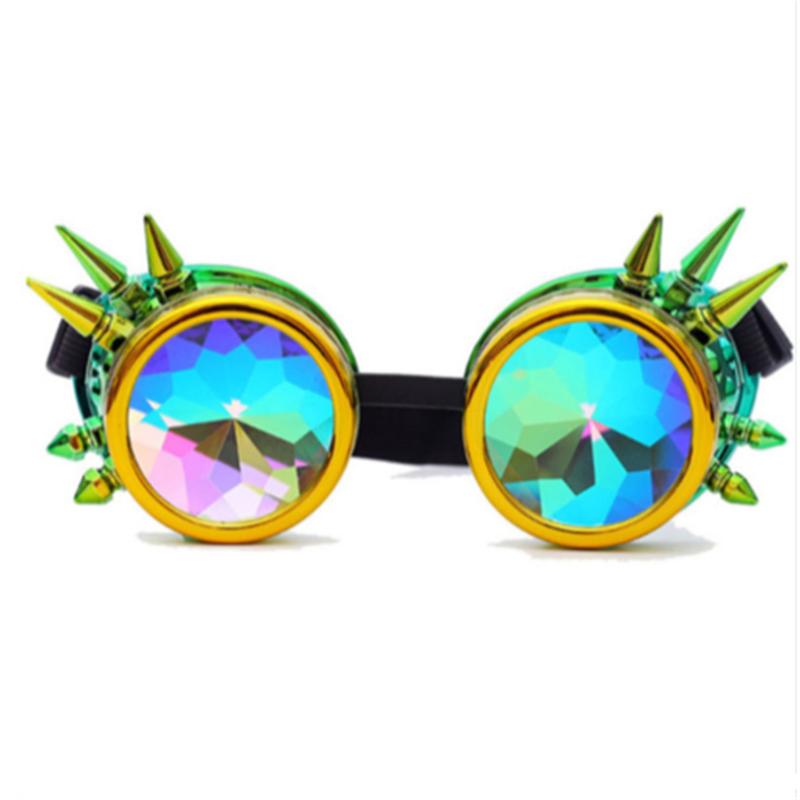 Steampunk Sunglasses Goggles Men Women Gothic Holographic Rave Festival Cosplay Party Glasses