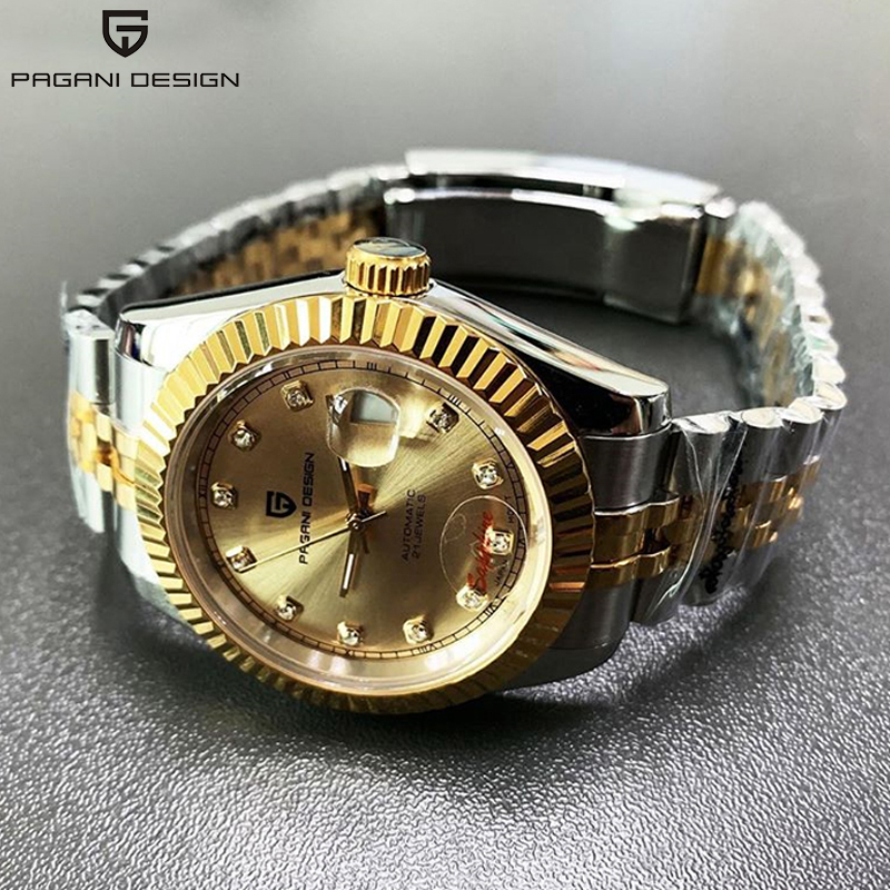 PAGANI DESIGN Men Mechanical Watch Top Automatic Watch Sport Stainless Steel Waterproof Men relogio masculino, Gold
PAGANI DESIGN Men Mechanical Watch Top Automatic Watch Sport Stainless Steel Waterproof Men relogio masculino, Gold