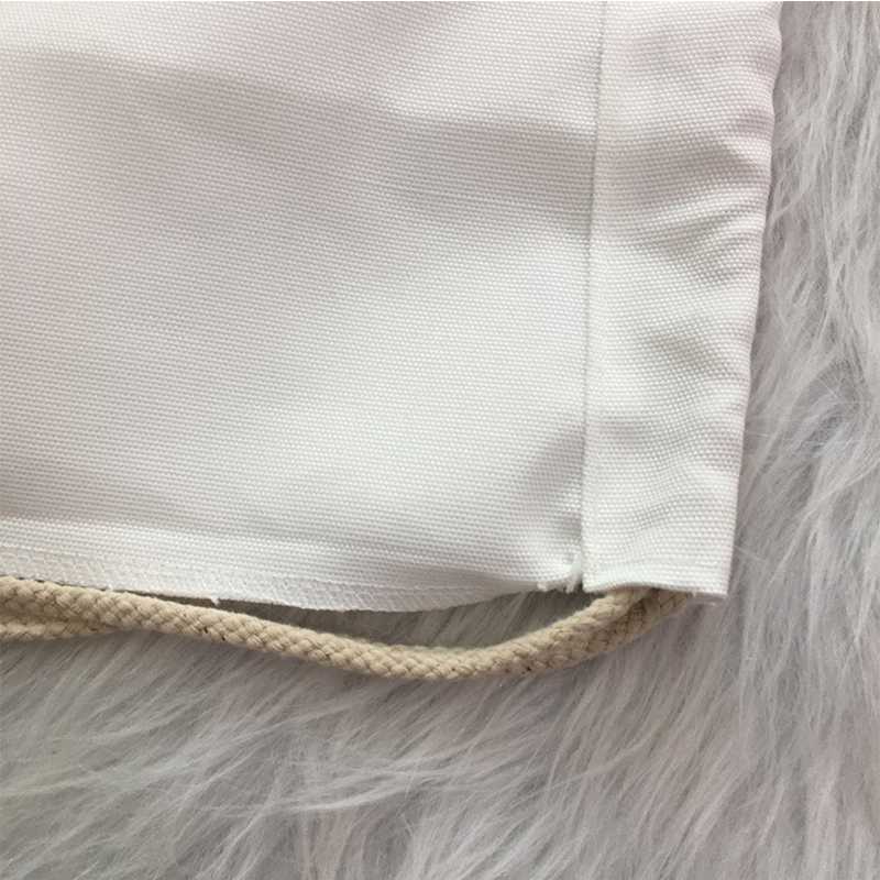 Christmas Decorations 30pcs/lot Customized Sublimation Santa Sacks White Blanks Children Candy Drawstring Bag Year Party Gift Ornament