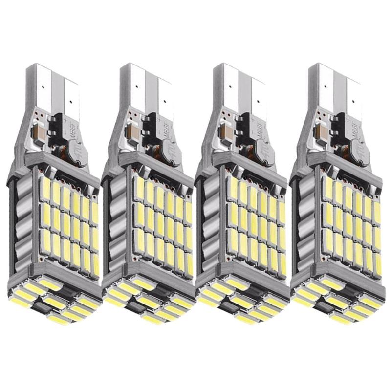 Universal 4pcs T15 45SMD Reverse Light for Car Super Bright White LED Taillights, As pic
Universal 4pcs T15 45SMD Reverse Light for Car Super Bright White LED Taillights, As pic
