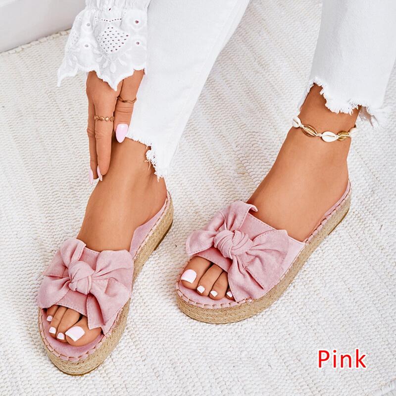 summer fashion sandals shoes women bow summer sandals slipper indoor outdoor flipflops beach shoes female slippers