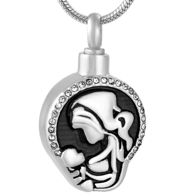 IJD9773 Mom Baby Stainless Steel Cremation Memorial Necklace for Ash Urn Unique Pendant Keepsake Jewelry
IJD9773 Mom Baby Stainless Steel Cremation Memorial Necklace for Ash Urn Unique Pendant Keepsake Jewelry