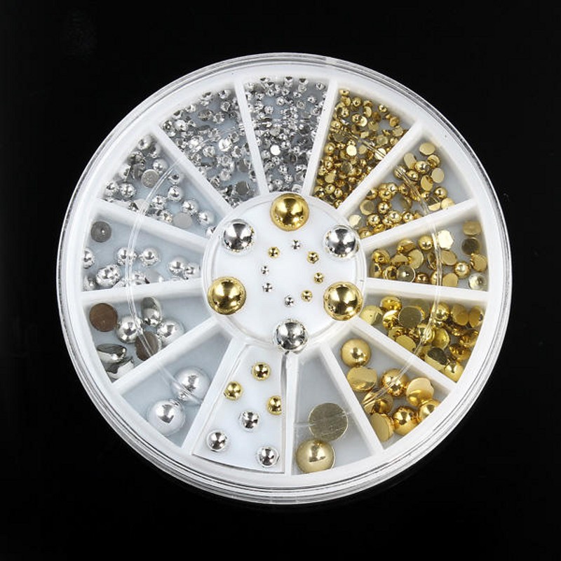 1 Wheel 1.5mm/2mm/2.5mm/3mm/4mm/5mm Metal Round Studs Silver & Gold 3D DIY Nail Charms Studs Accessory for Nail Decoration ZP68#
1 Wheel 1.5mm/2mm/2.5mm/3mm/4mm/5mm Metal Round Studs Silver & Gold 3D DIY Nail Charms Studs Accessory for Nail Decoration ZP68#