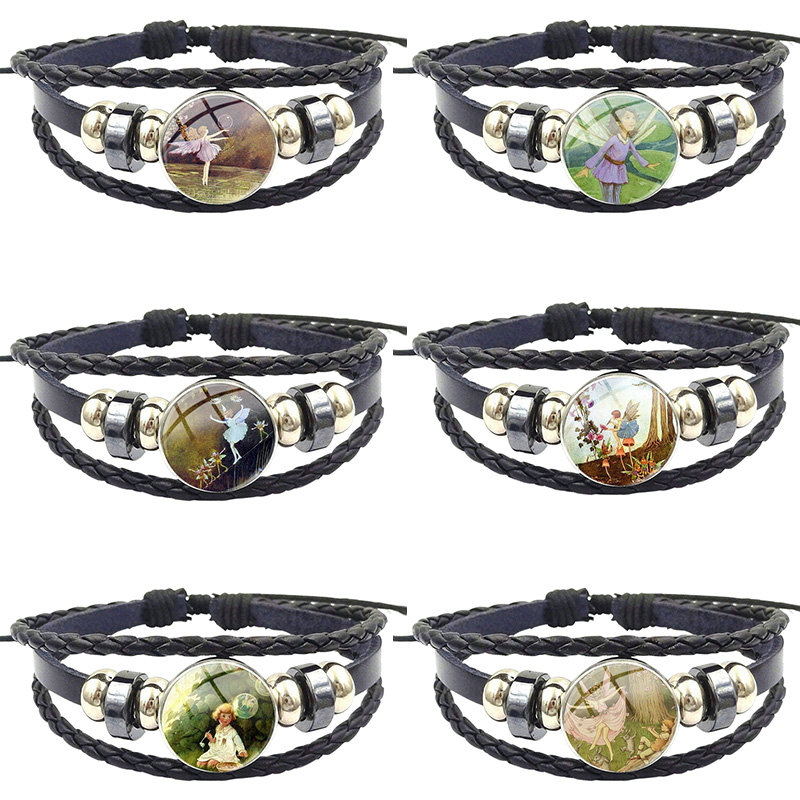 Cheap Fashion Jewelry Black Leather Bracelet Bangle Glass Cabochon For Woman Vintage Statement Bubble Ballet Fairy
Cheap Fashion Jewelry Black Leather Bracelet Bangle Glass Cabochon For Woman Vintage Statement Bubble Ballet Fairy