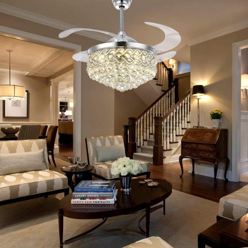 110V Crystal Fan Light Dining Room Living Room Modern Simple Light Luxury Fans Bedroom Ceiling Fan
110V Crystal Fan Light Dining Room Living Room Modern Simple Light Luxury Fans Bedroom Ceiling Fan