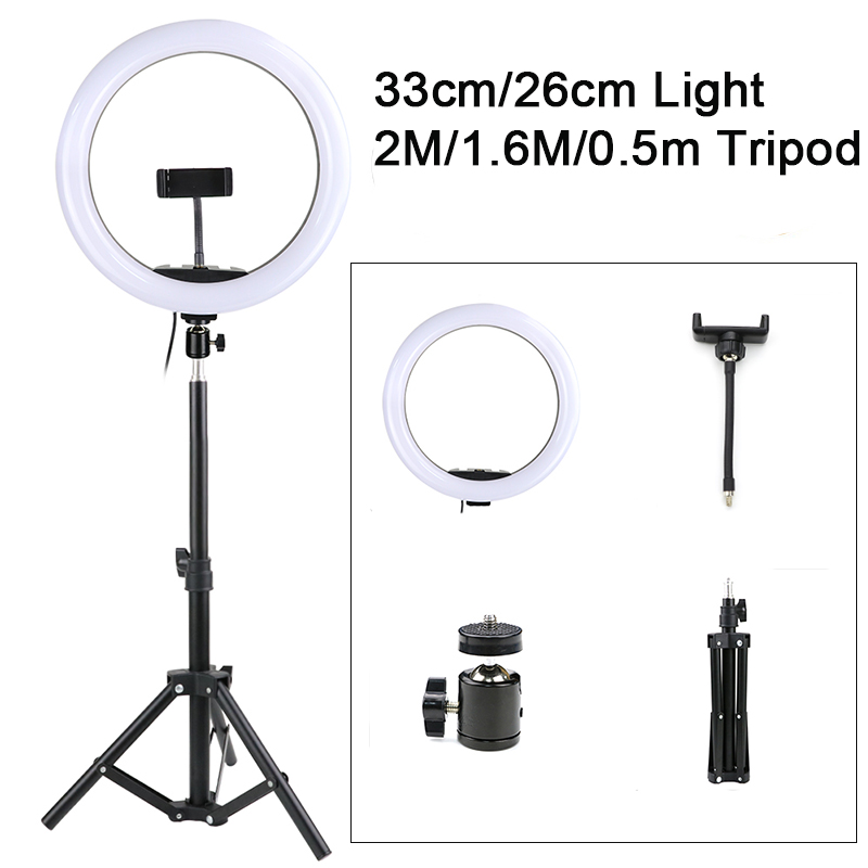 33CM 26CM LED Selfie Ring Light Photography light Warm Cold Lamp With Tripod 2m 1.6m Dimmable USB Ringlight For TikTok Youtube
33CM 26CM LED Selfie Ring Light Photography light Warm Cold Lamp With Tripod 2m 1.6m Dimmable USB Ringlight For TikTok Youtube
