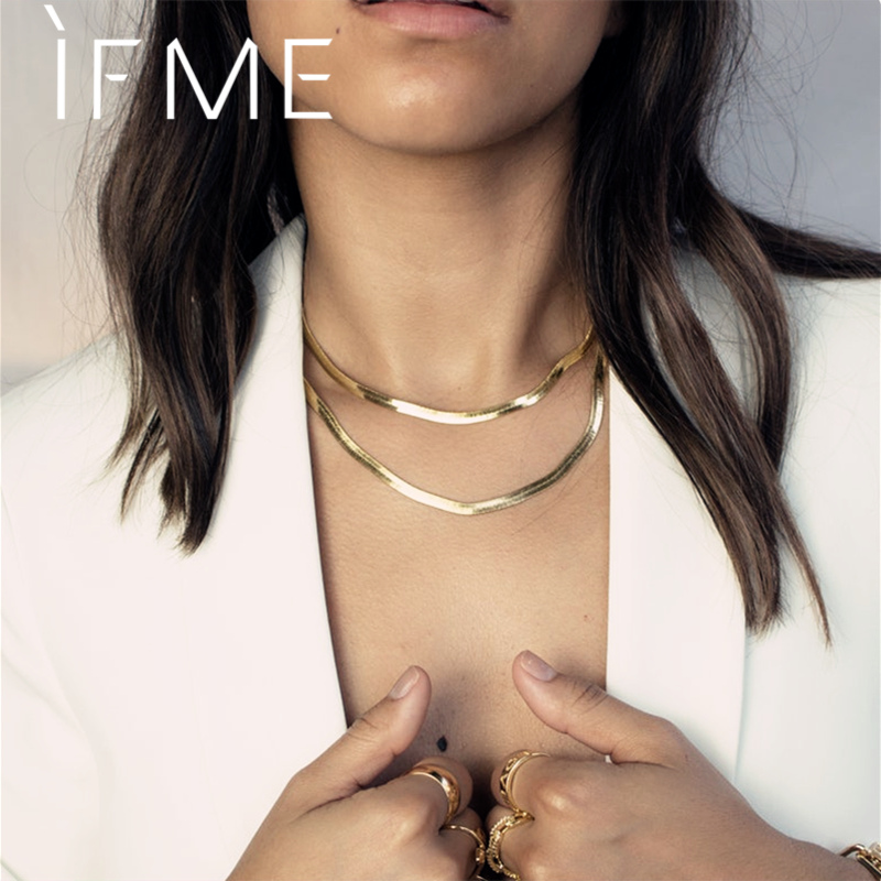 IF ME Fashion Double Layered Gold Snake Chain Necklace for Women Bohemian Choker Link Chain Pendant Necklaces Party Jewelry New
IF ME Fashion Double Layered Gold Snake Chain Necklace for Women Bohemian Choker Link Chain Pendant Necklaces Party Jewelry New
