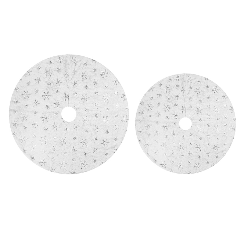 White Plush Christmas Tree Skirt with Silver Sequins Snowflake Xmas Party Decor R9JC
White Plush Christmas Tree Skirt with Silver Sequins Snowflake Xmas Party Decor R9JC
