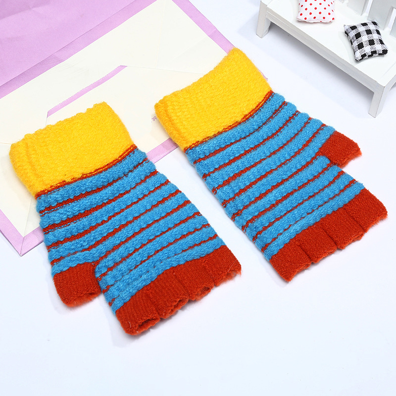 Five Fingers Gloves Style Trendy Stripe Half-finger Women Ladies Female Winter SKnitting Warm FS0475
Five Fingers Gloves Style Trendy Stripe Half-finger Women Ladies Female Winter SKnitting Warm FS0475