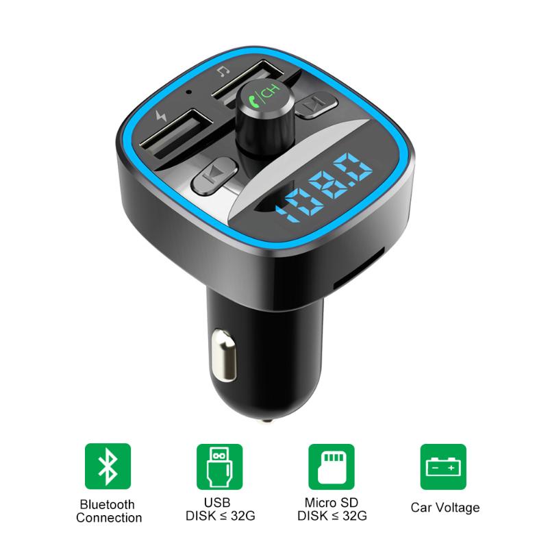 FM Transmitter Aux Modulator Bluetooth Handsfree Car Kit Support TF Card AUX Dual USB 2.4A Charger FM Modulator
FM Transmitter Aux Modulator Bluetooth Handsfree Car Kit Support TF Card AUX Dual USB 2.4A Charger FM Modulator