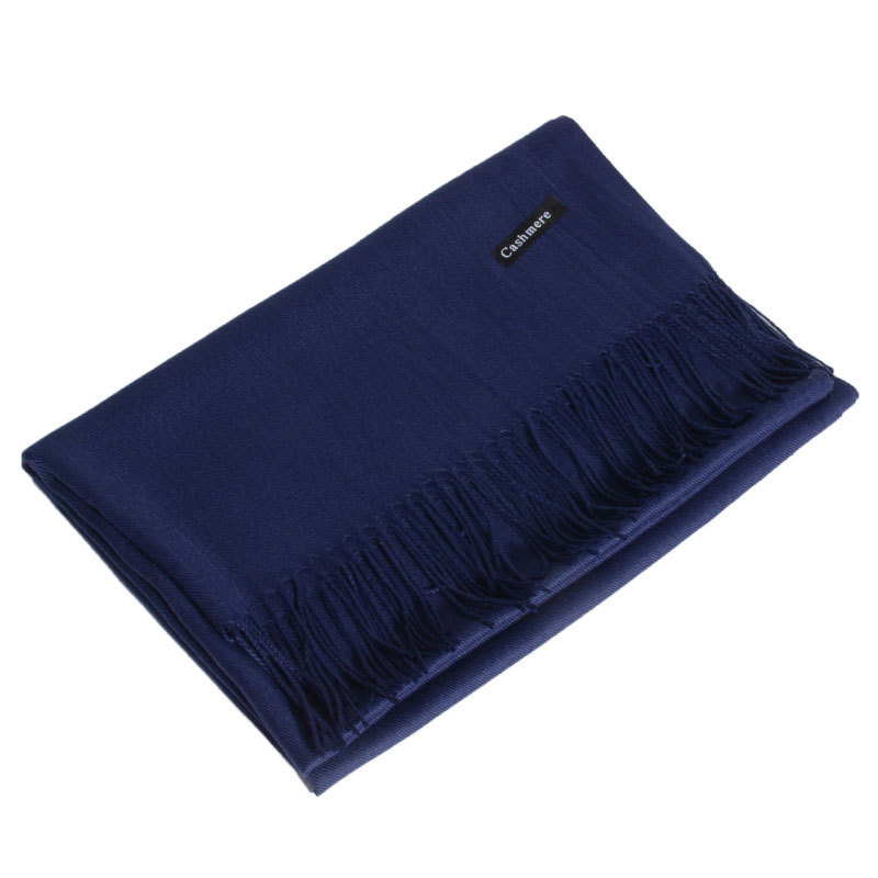 Cashmere Solid Beach Scarf Spring /Summer Women Shawls black